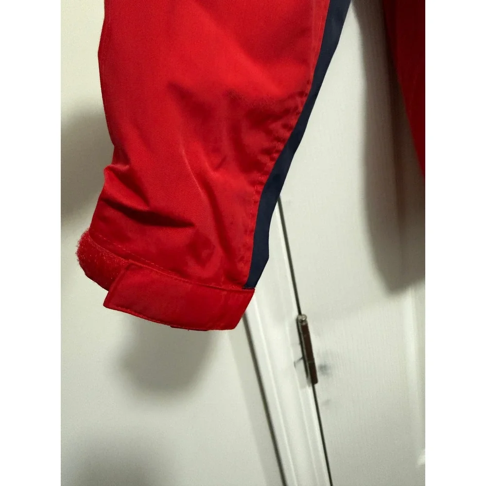 Kids Nautica Red‎ Navy Blue Windbreaker Jacket Size M 10 12 Zip Up Logo